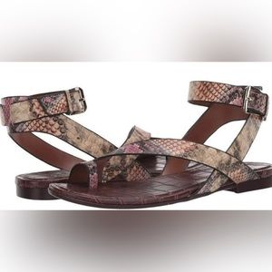 Naturalizer Mauve Snake Embossed sally leather sandals